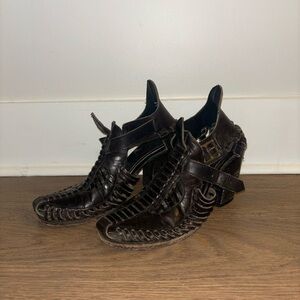 Freebird Poisn Black Booties - Size 8